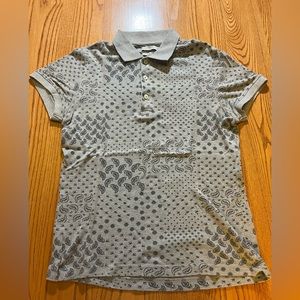 MANGO Short Sleeve Gray Polo
